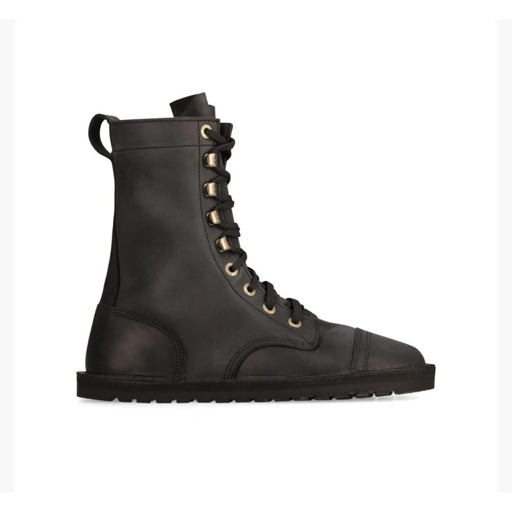 NEW! Jim Green Barefoot African Trooper Leather Boots Houston Black Men’s 8